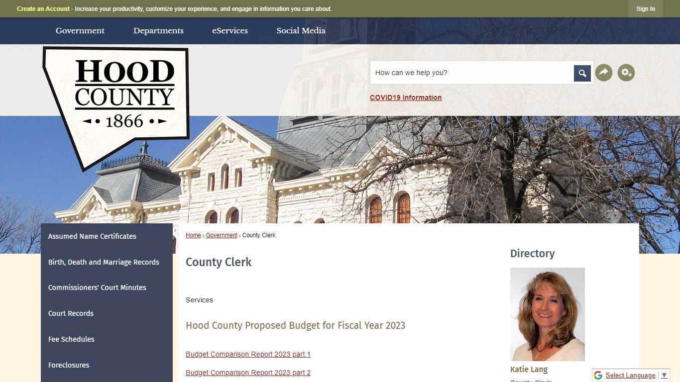 County Clerk | Hood County, TX - Official Website