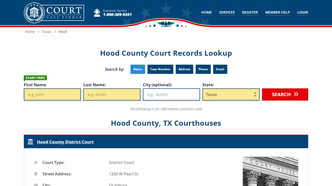 Hood County Court Records | TX Case Lookup - CourtCaseFinder.com